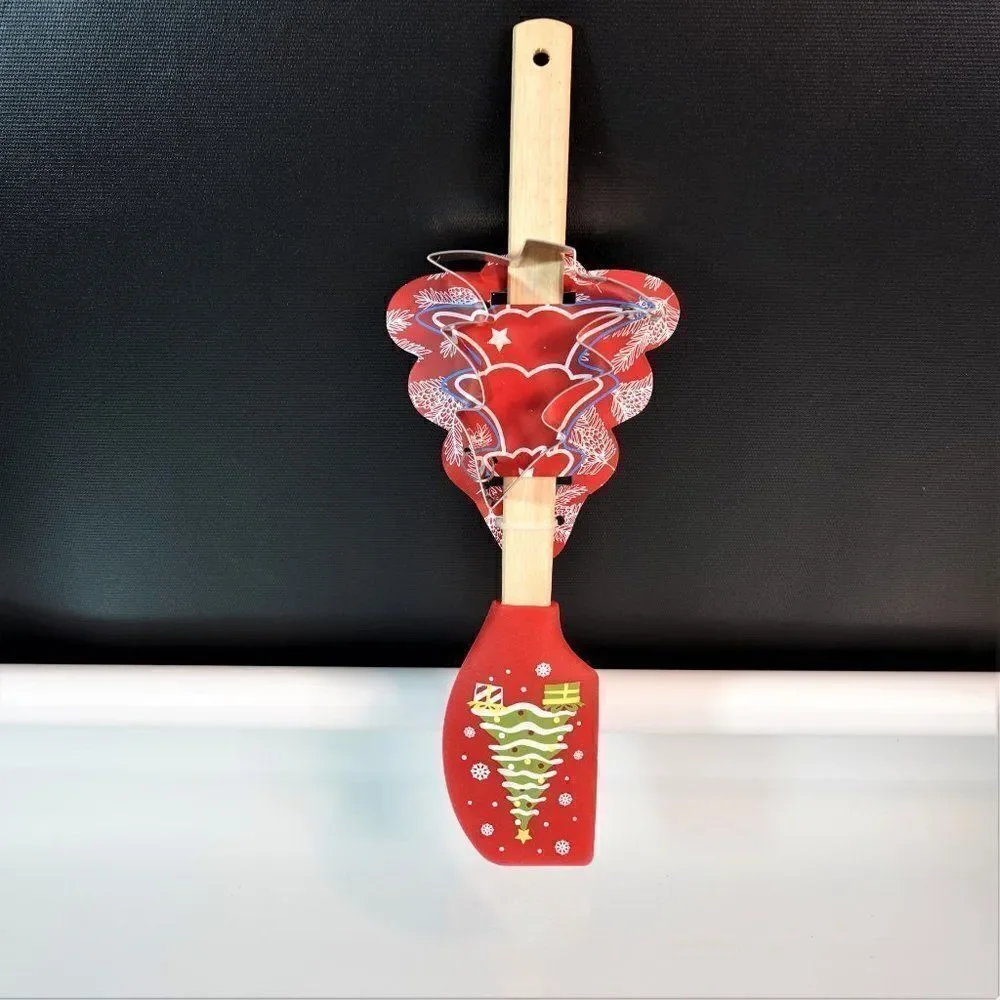 Christmas Silicone Spatula With Cookie Cutter